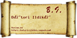 Bátori Ildikó névjegykártya